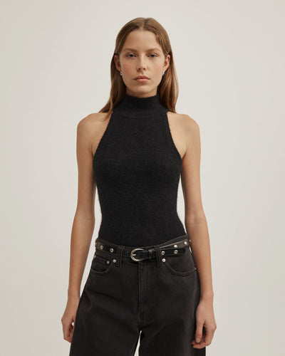 Fluffy High Neck Tank