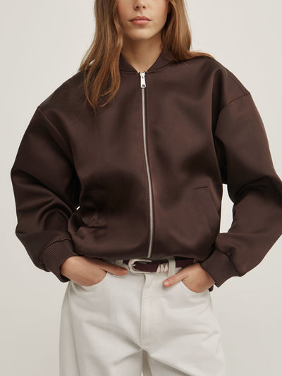 Satin Bomber Jacket