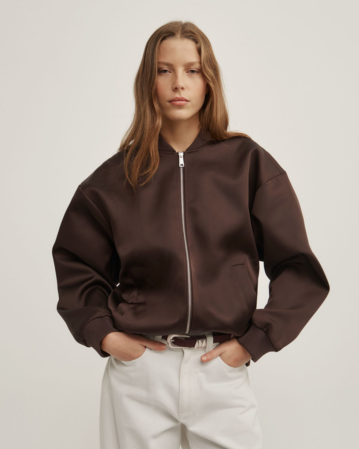 Satin Bomber Jacket