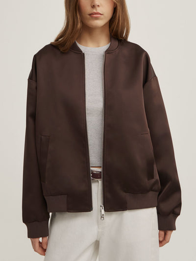 Satin Bomber Jacket