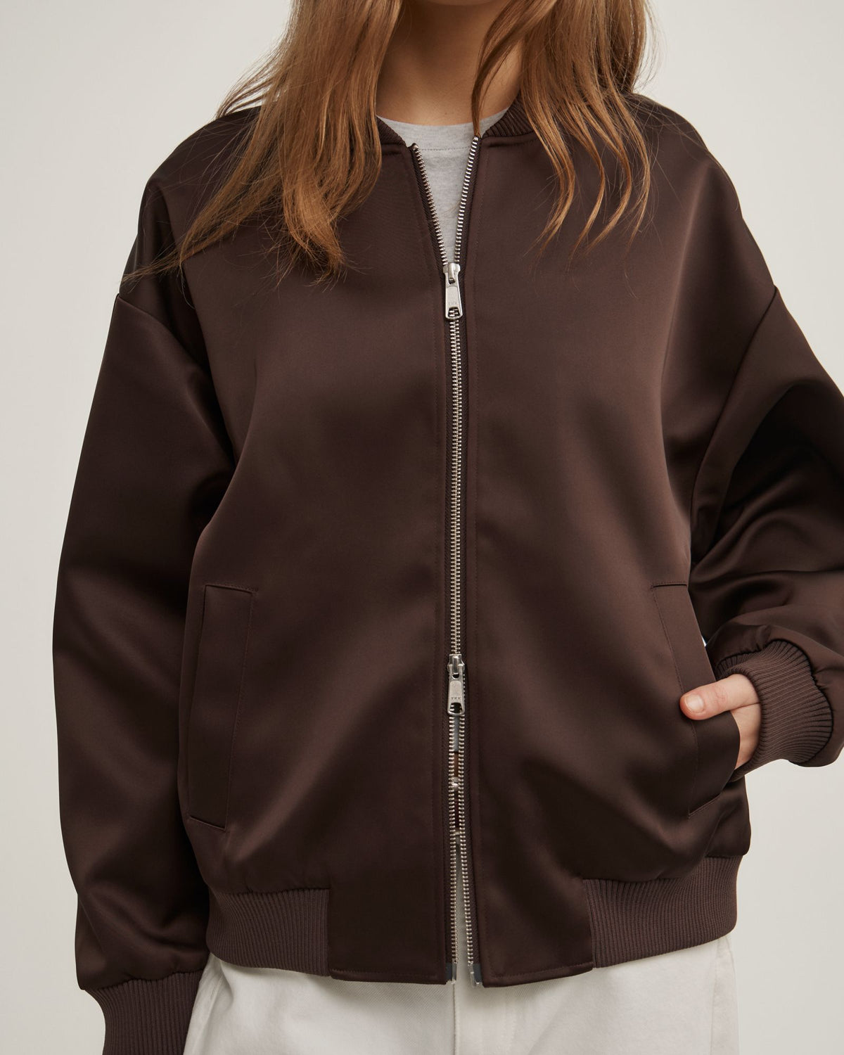 Satin Bomber Jacket