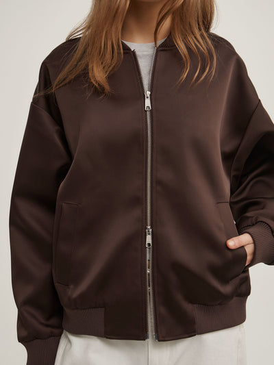 Satin Bomber Jacket