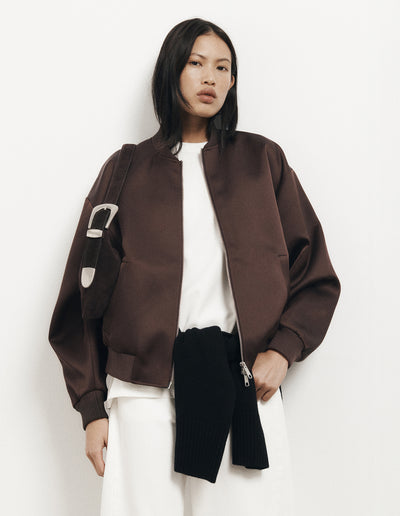 Satin Bomber Jacket