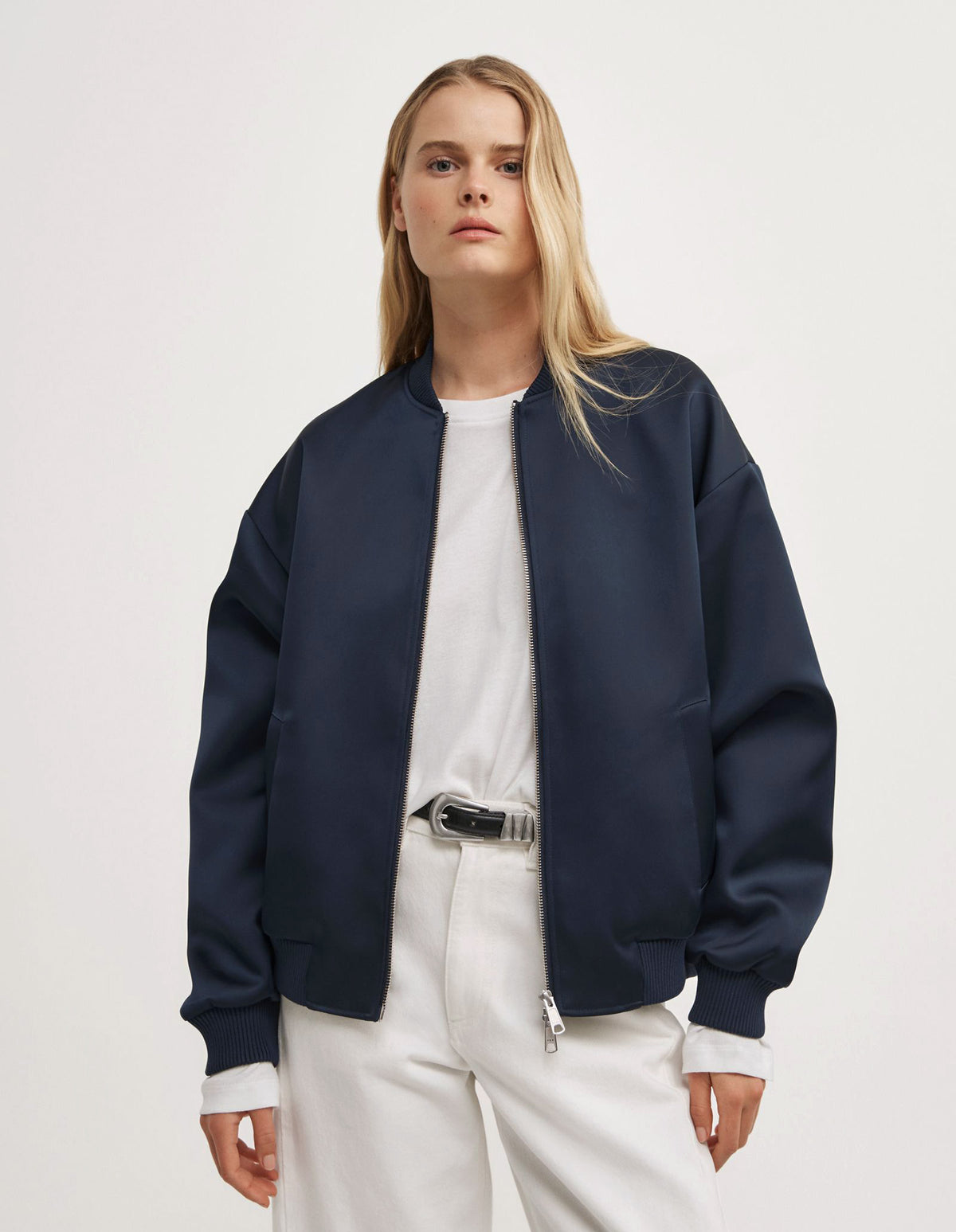 Satin Bomber Jacket