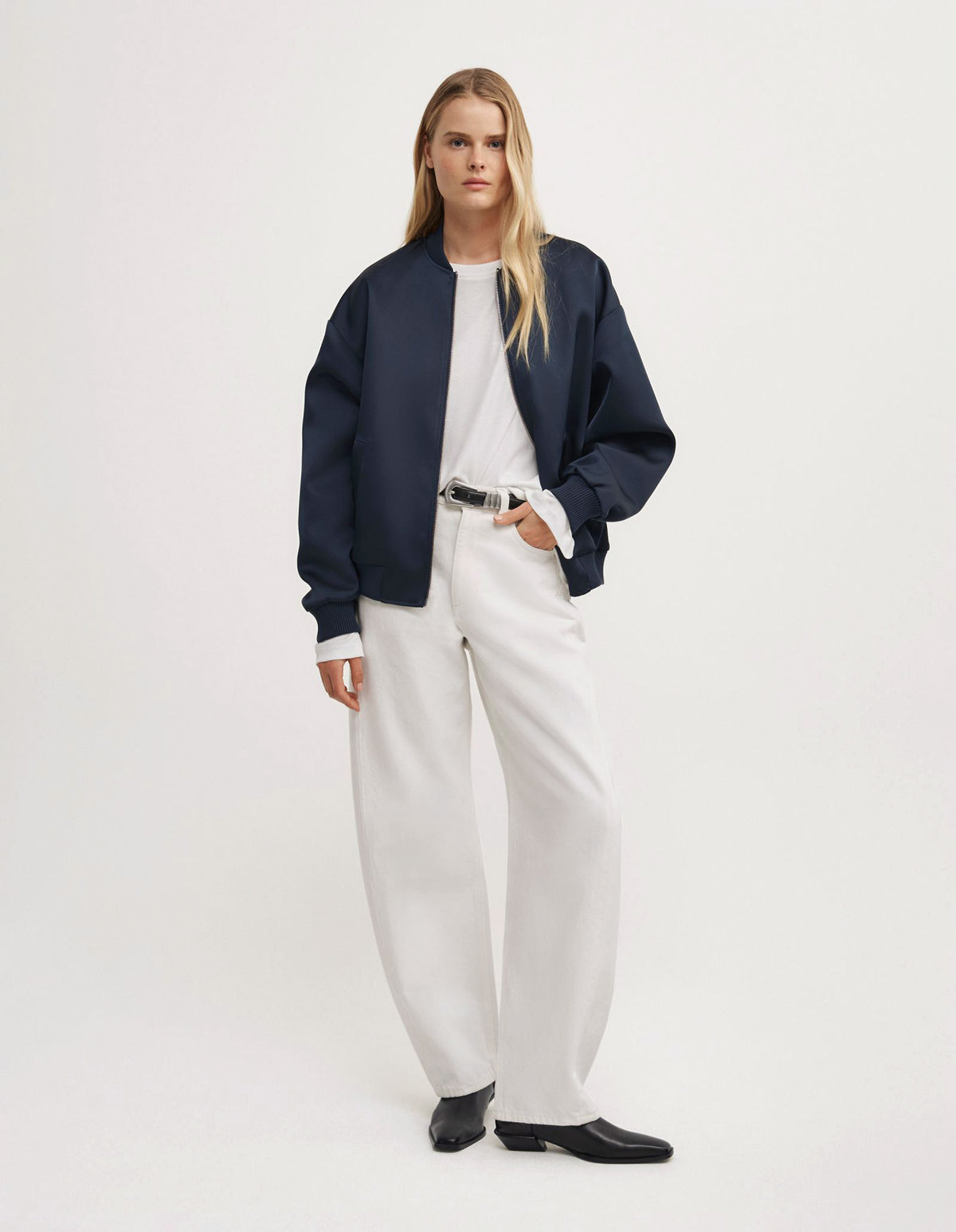 Satin Bomber Jacket
