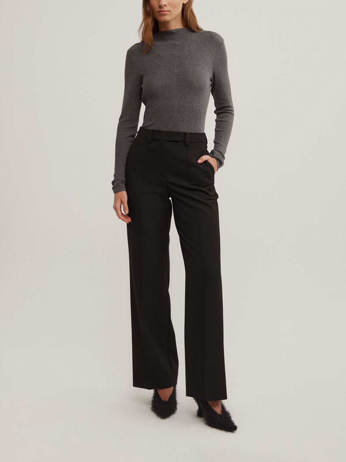 High Neck Long Sleeve Top