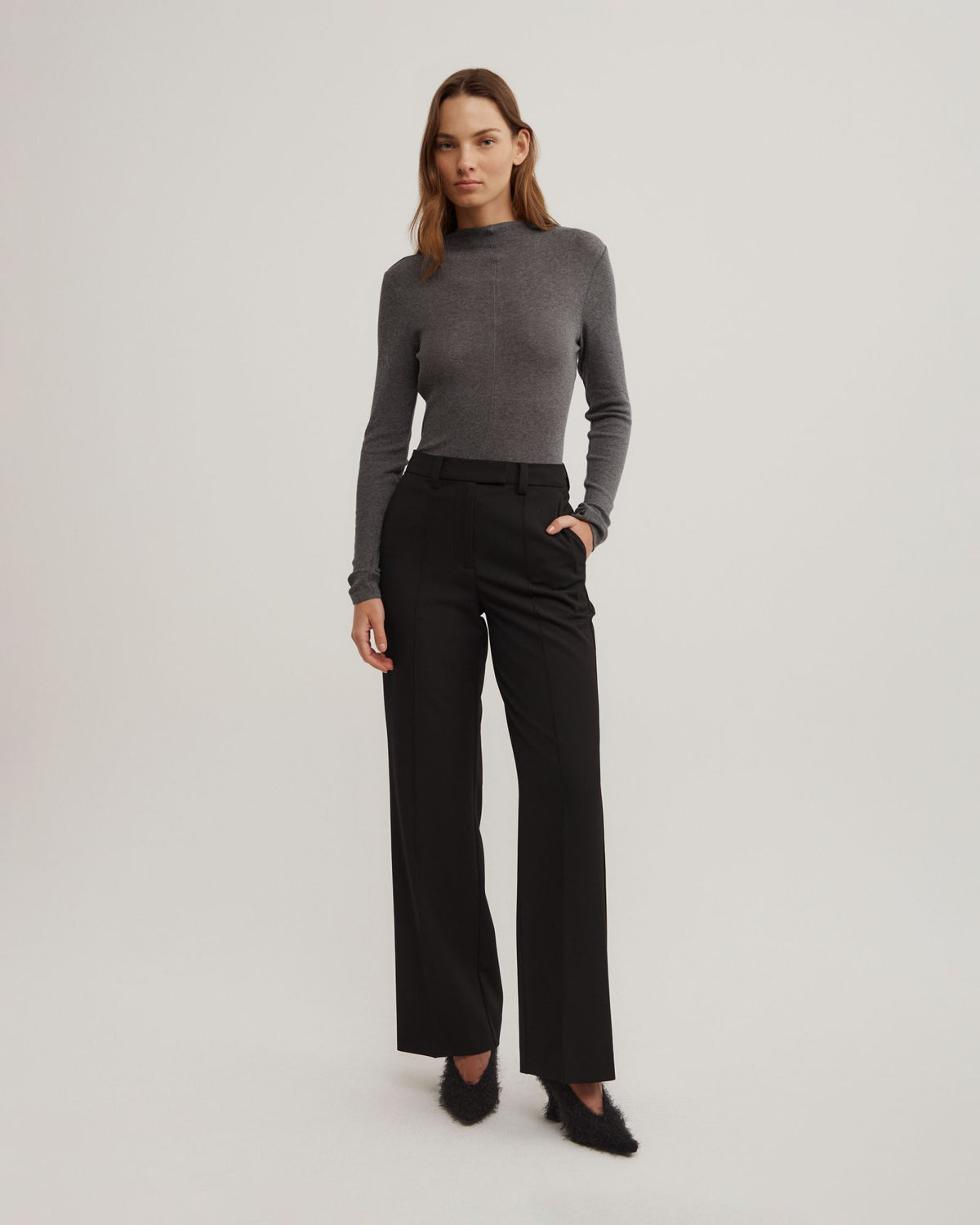 High Neck Long Sleeve Top