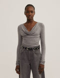 Cowl Neck Long Sleeve Top