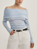 Off Shoulder Long-Sleeve Top