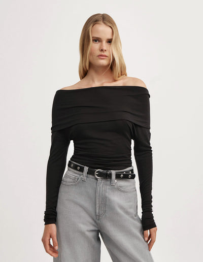 Off Shoulder Long-Sleeve Top