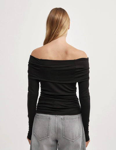 Off Shoulder Long-Sleeve Top