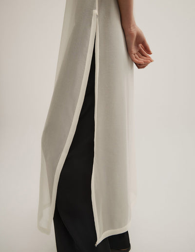 Sheer Crew Neck Tunic