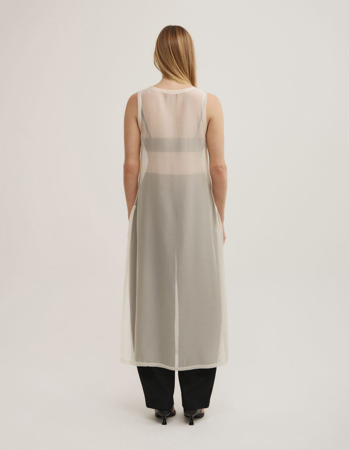 Sheer Crew Neck Tunic
