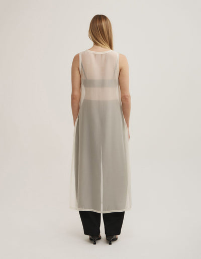 Sheer Crew Neck Tunic