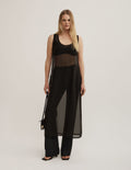 Sheer Crew Neck Tunic