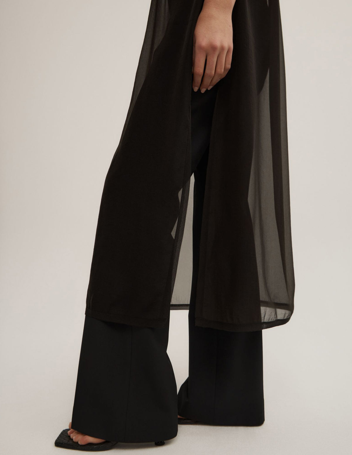 Sheer Crew Neck Tunic