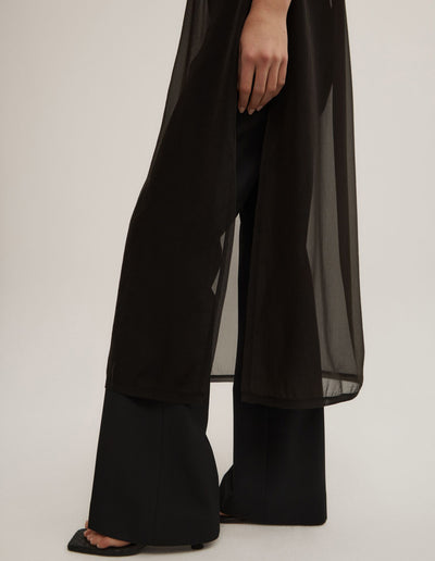 Sheer Crew Neck Tunic