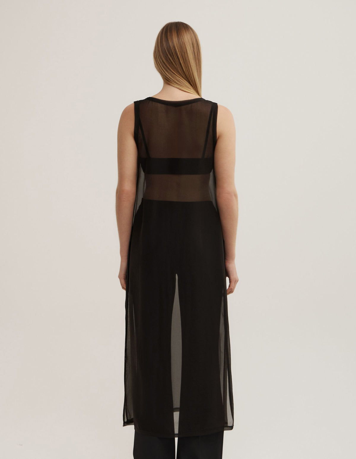 Sheer Crew Neck Tunic