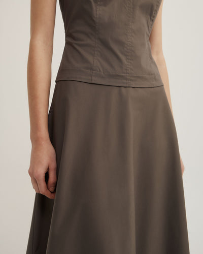 Halter Panel Midi Dress
