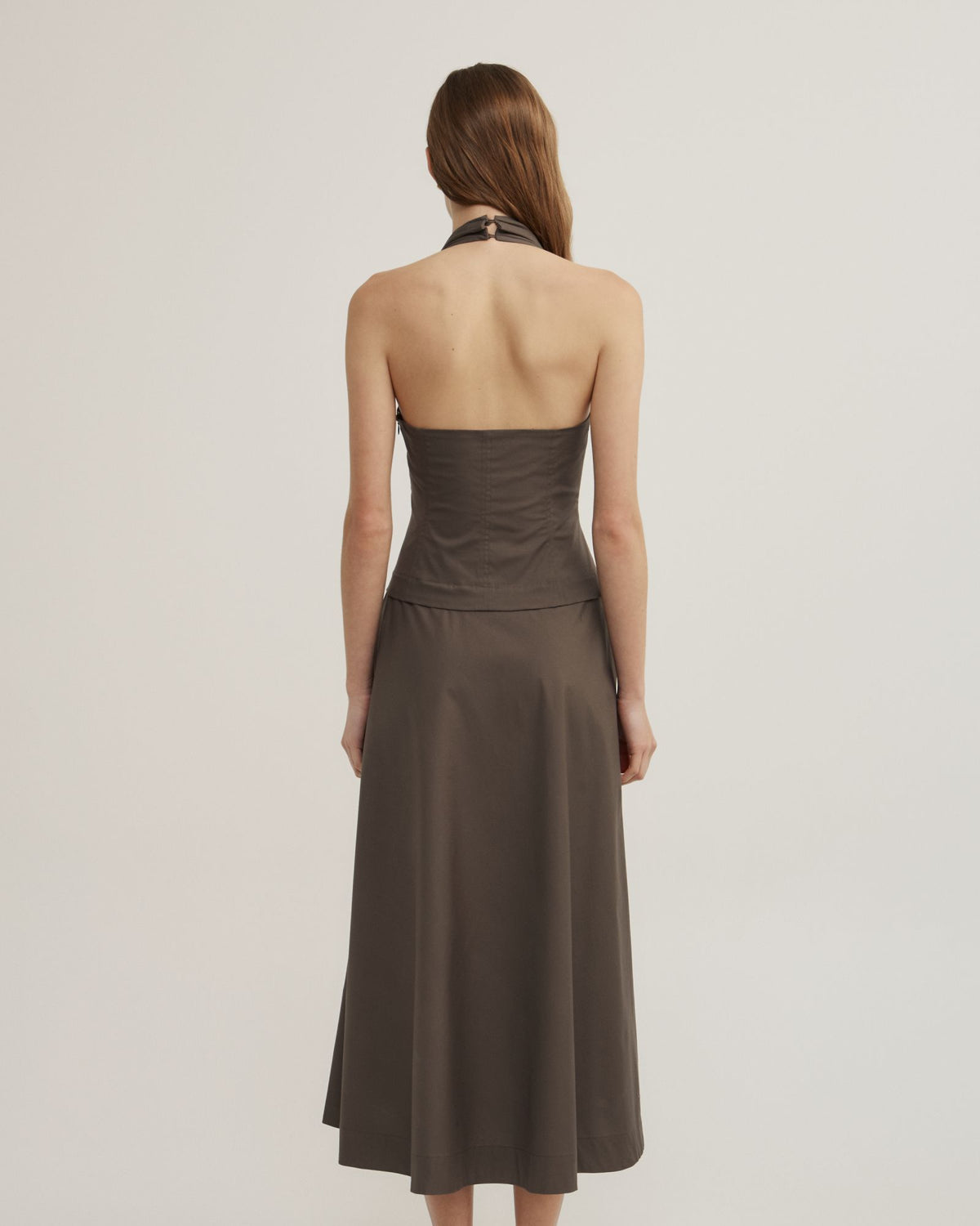 Halter Panel Midi Dress
