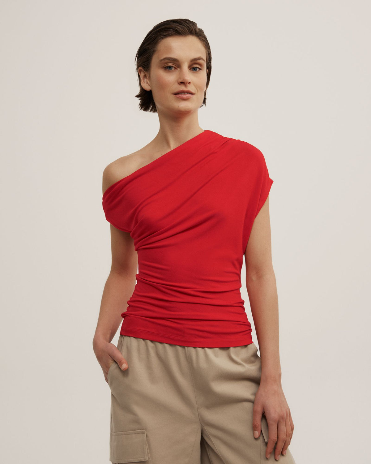 Asymmetric Jersey Top