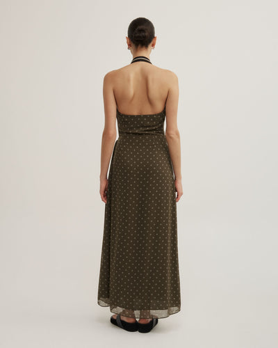 Wrap Halter Maxi Dress