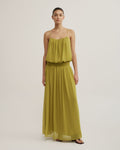 Blouson Drape Maxi Dress