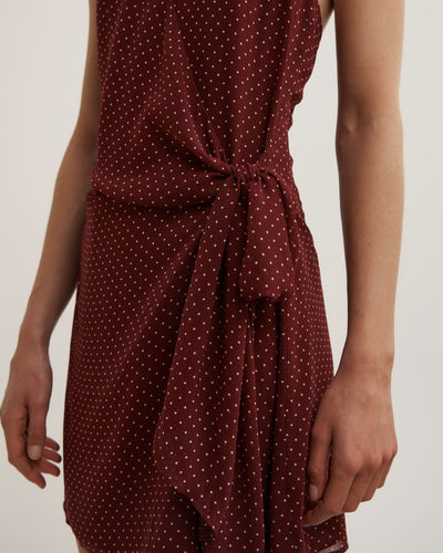 Wrap Halter Mini Dress