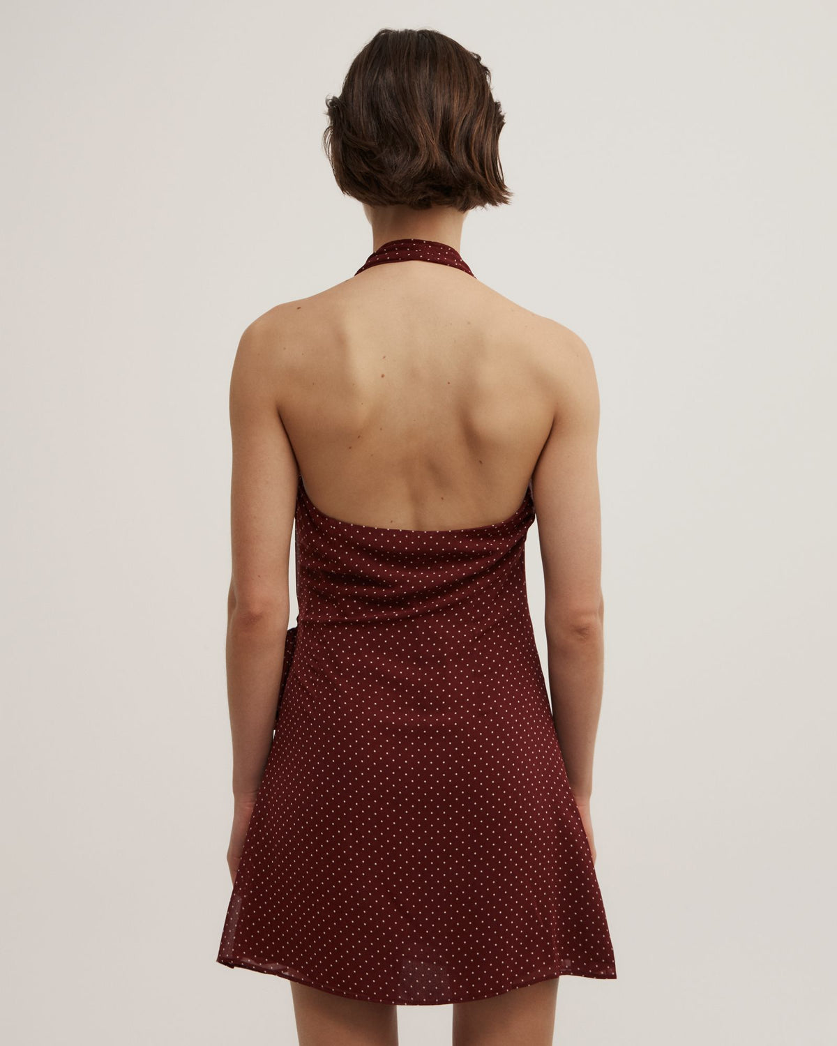 Wrap Halter Mini Dress