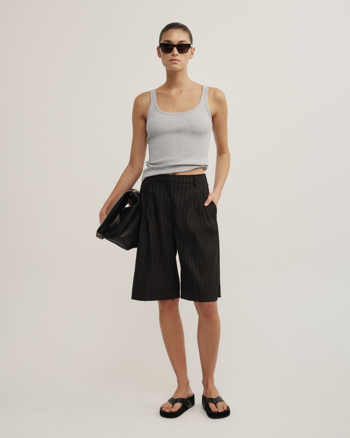 Pinstripe Bermuda Shorts