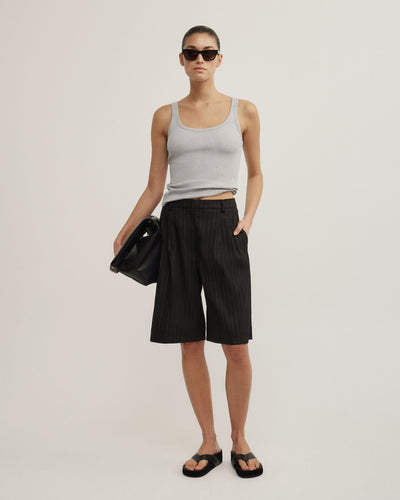 Pinstripe Bermuda Shorts