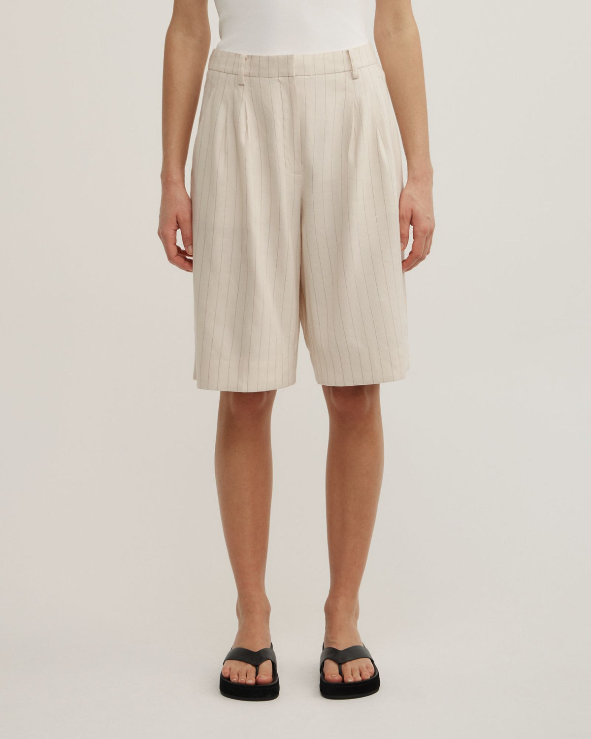 Pinstripe Bermuda Shorts