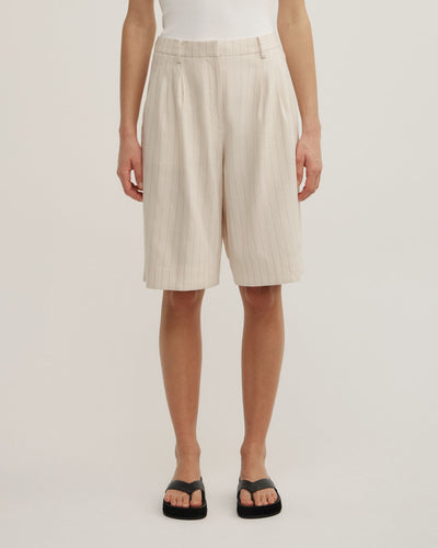 Pinstripe Bermuda Shorts