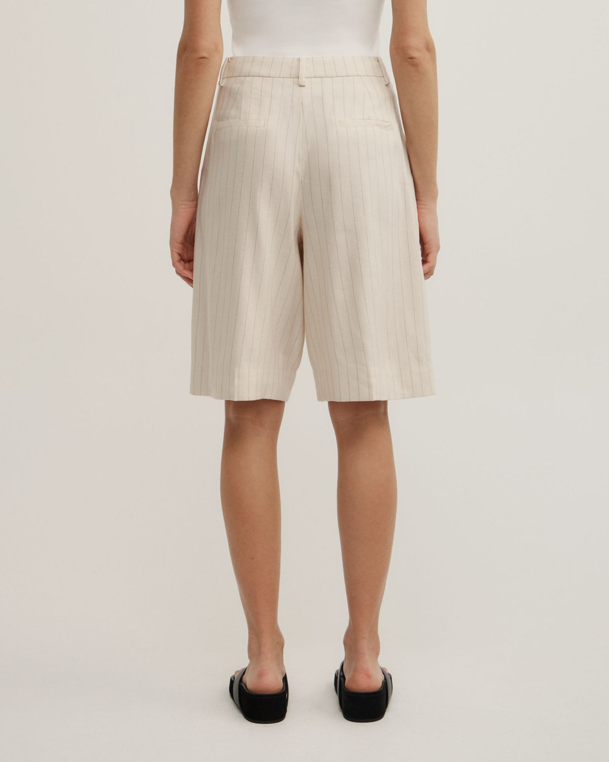 Pinstripe Bermuda Shorts