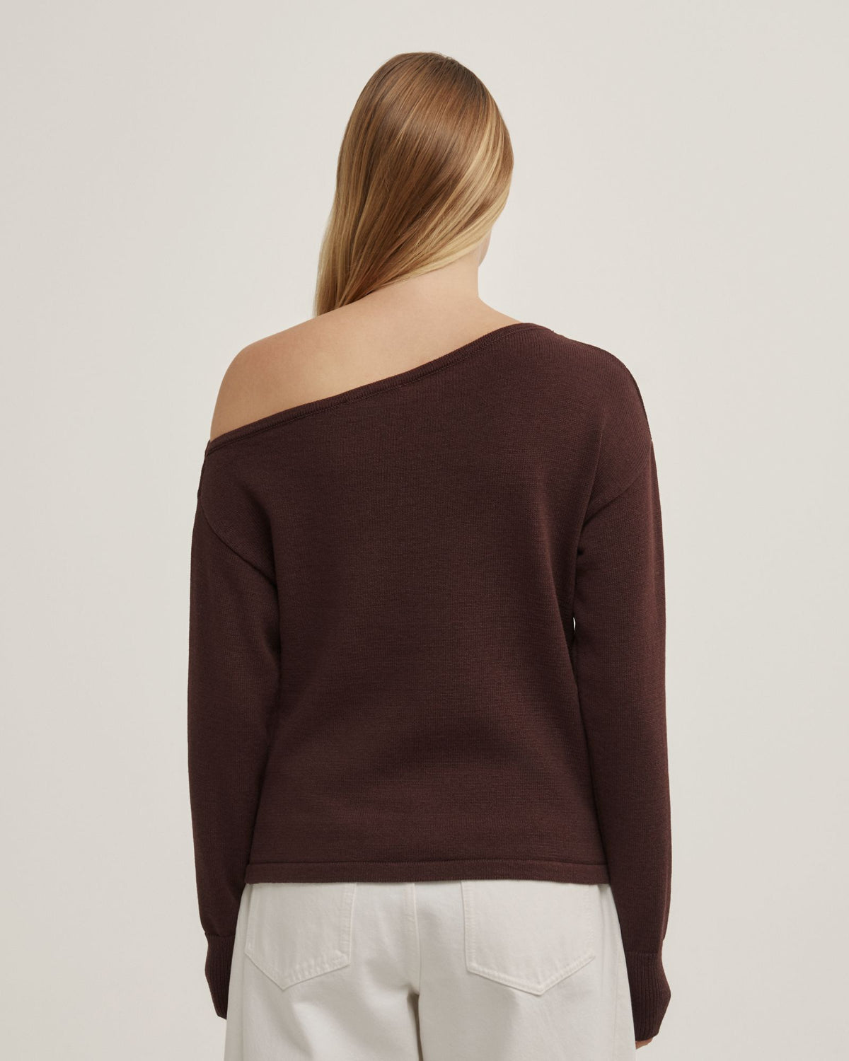 Asymmetric Long-Sleeve Knit