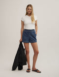 Denim Pull On Short