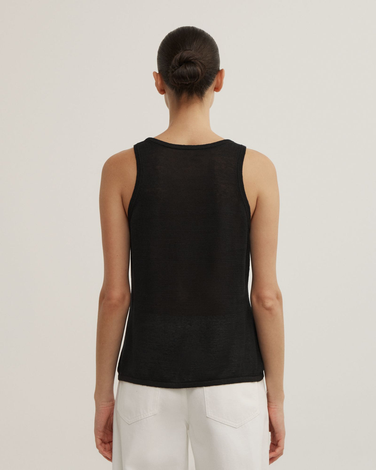 Linen Scoop Knit Tank