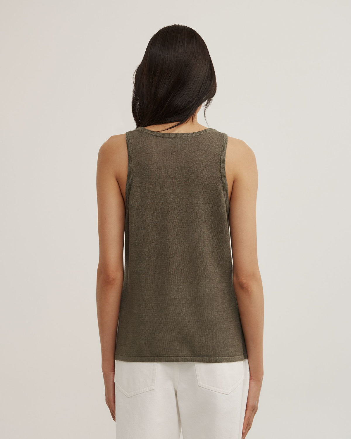 Linen Scoop Knit Tank