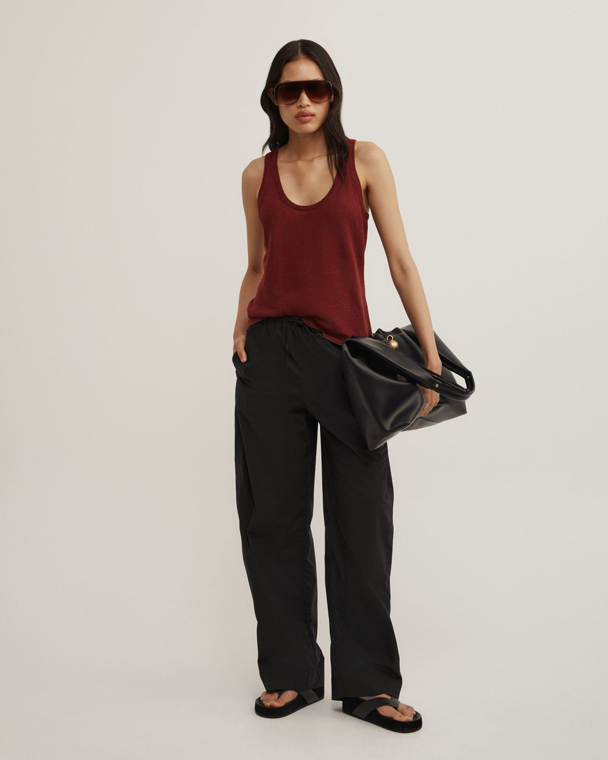 Linen Scoop Knit Tank
