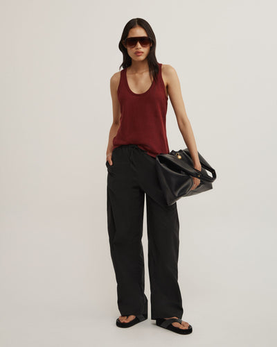 Linen Scoop Knit Tank