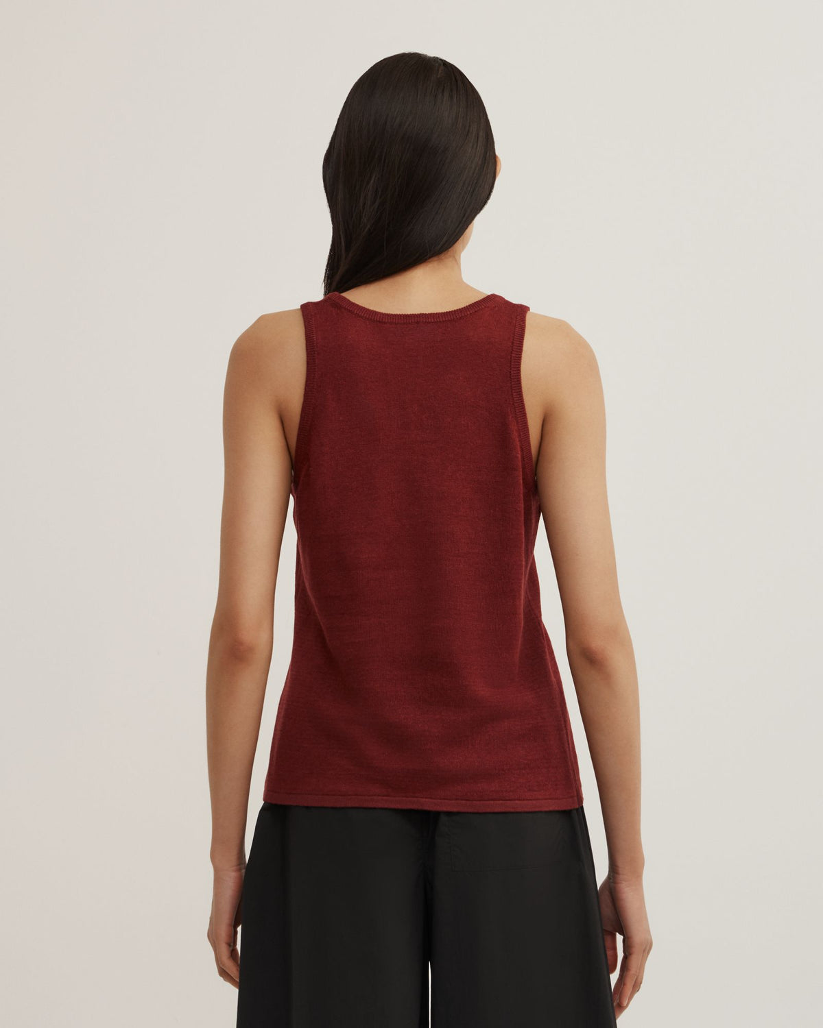 Linen Scoop Knit Tank