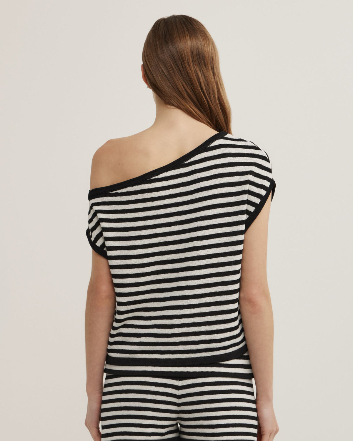 Asymmetric Slouch Short Sleeve Knit