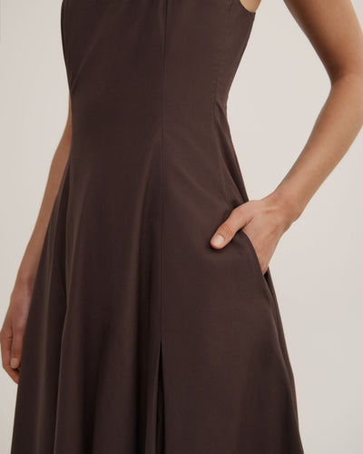 Fine Strap Panel Dress