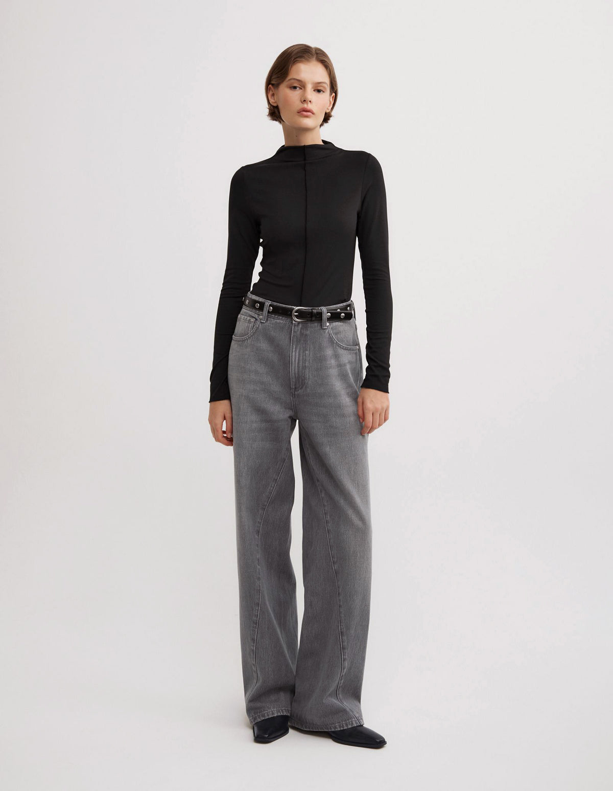 Mock Neck Jersey Top