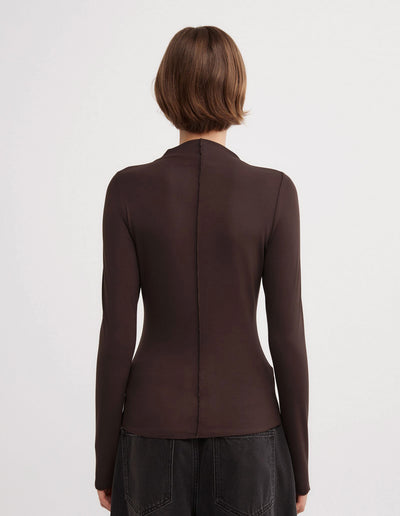 Mock Neck Jersey Top