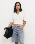 Knit Short Sleeve Polo Top