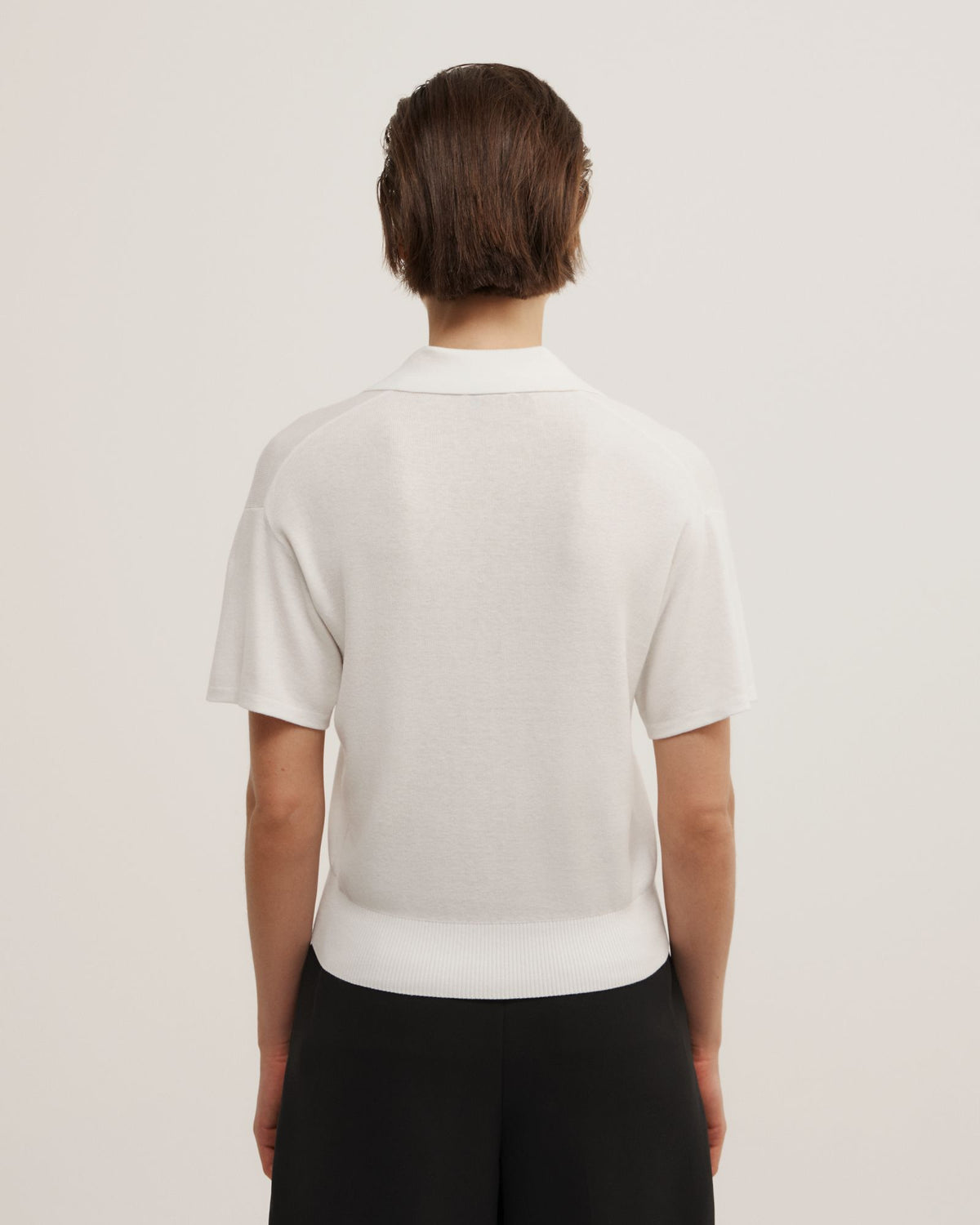 Knit Short Sleeve Polo Top