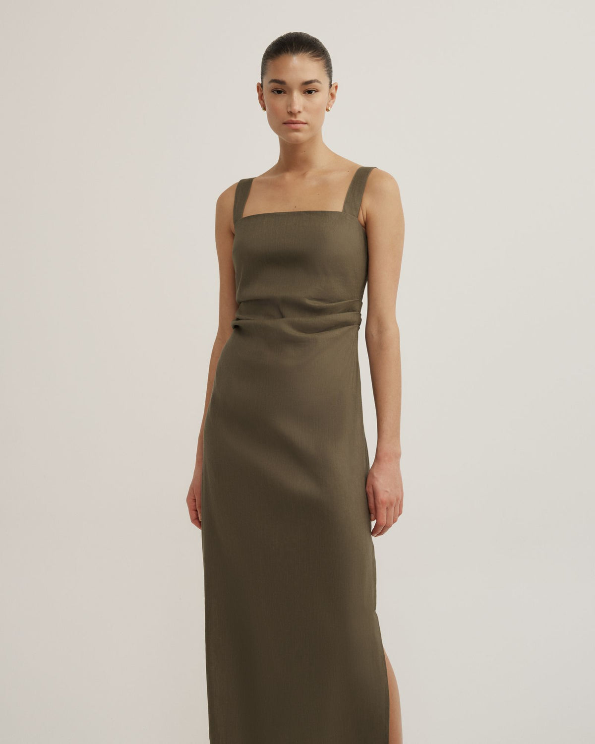 Wide Strap Midi Dress