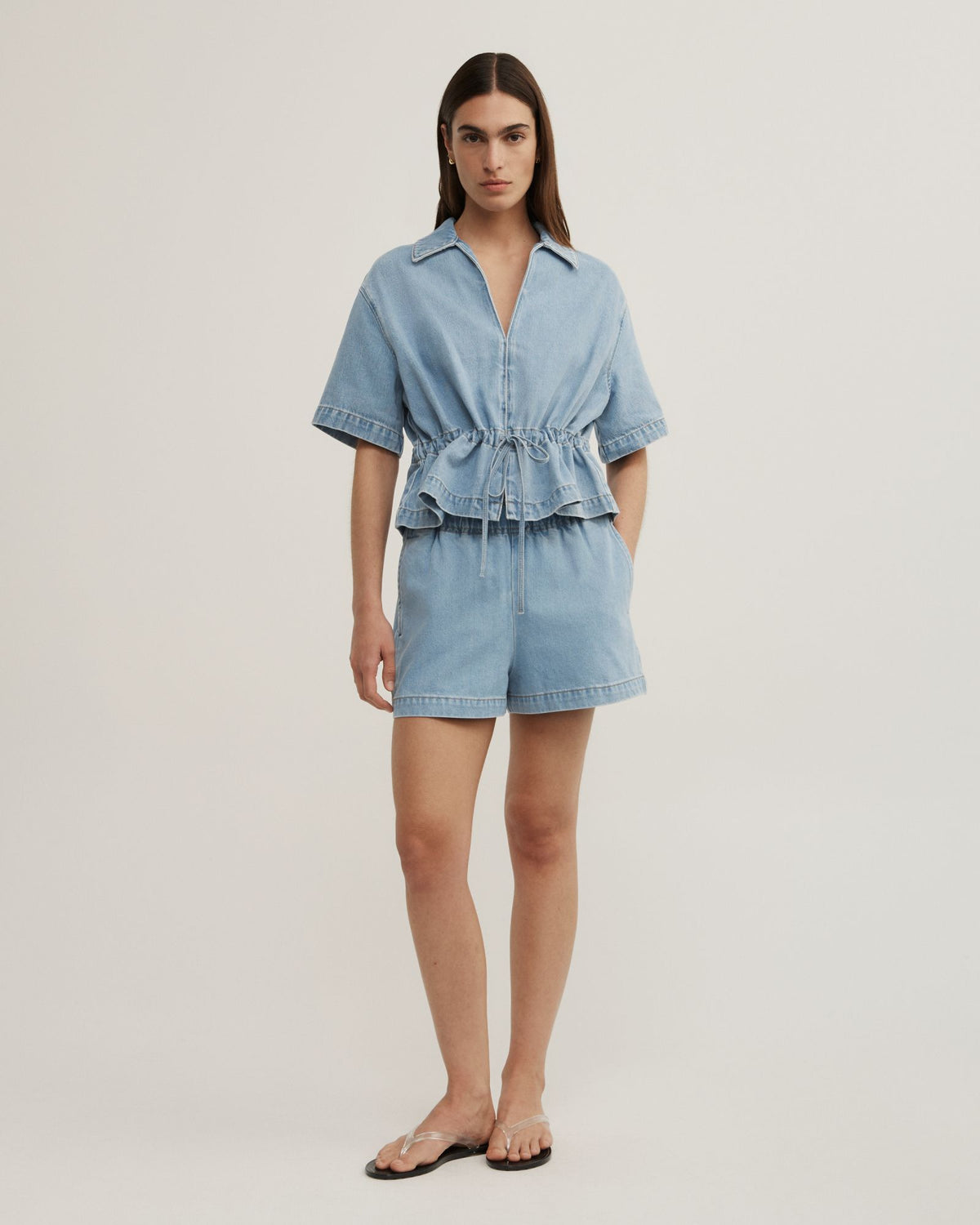 Bow Denim Shirt