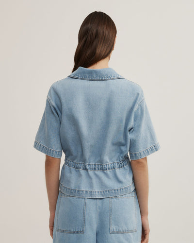 Bow Denim Shirt